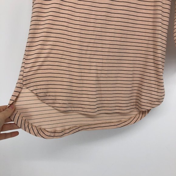 Jacqueline De Yong pale pink striped 3/4 sleeve t-shirt - Picture 10 of 14